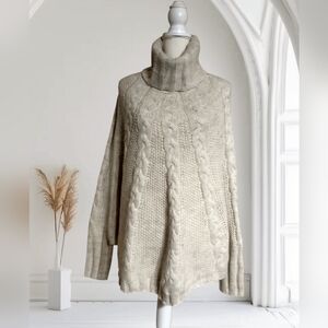 Cozy Cream Cable Knit Turtleneck Sweater